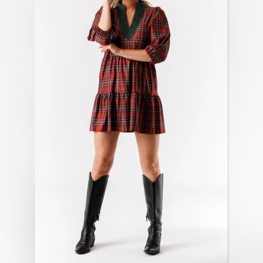 Smith & Quinn The Tory Dress-Merry Tartan Dress Sz X-Small